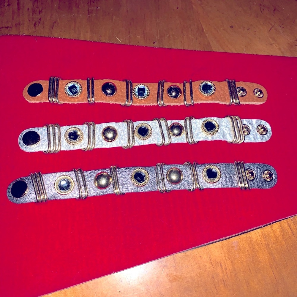 Real leather Bracelets.NWOT EACH $13
